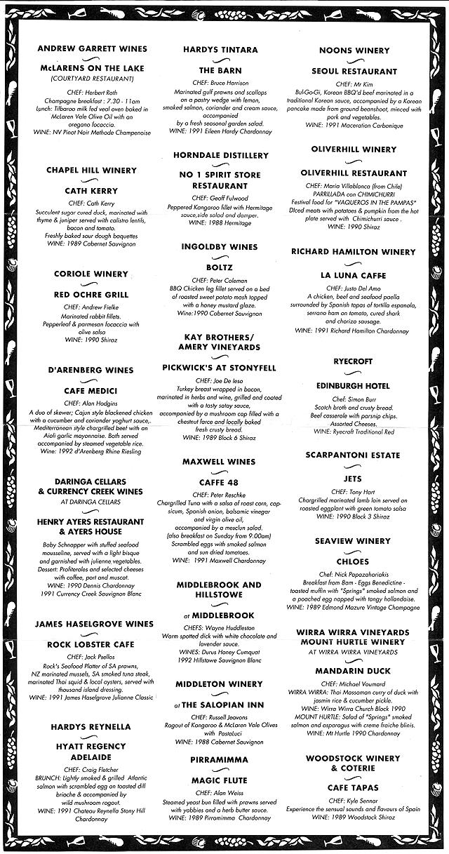 McLaren Vale Continuous Picnic, McLaren Vale, 45 October 199...